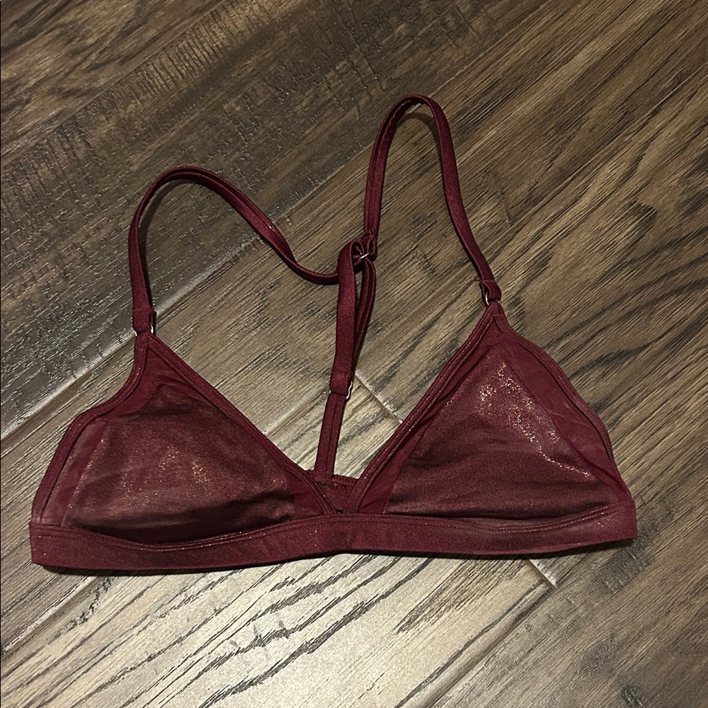 Victoria's Secret pink Burgundy sparkle  Bralette